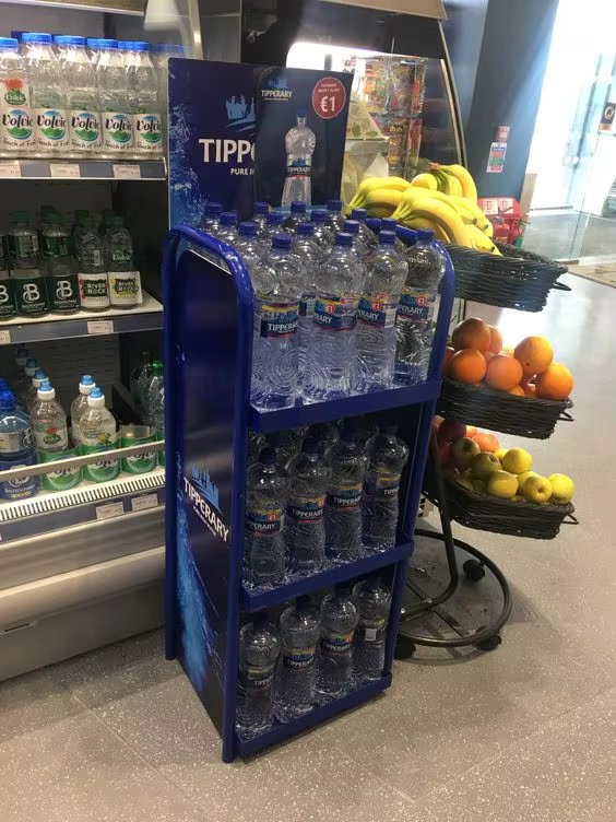 Apache Fashion Mineral Water Display Rack Customizable Floor Type for Hot Stores in Supermarkets manufacture