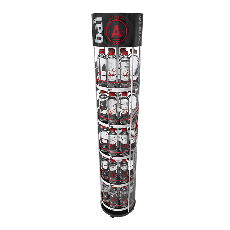Apache Fashion Mineral Water Display Rack Customizable Floor Type for Hot Stores in Supermarkets details