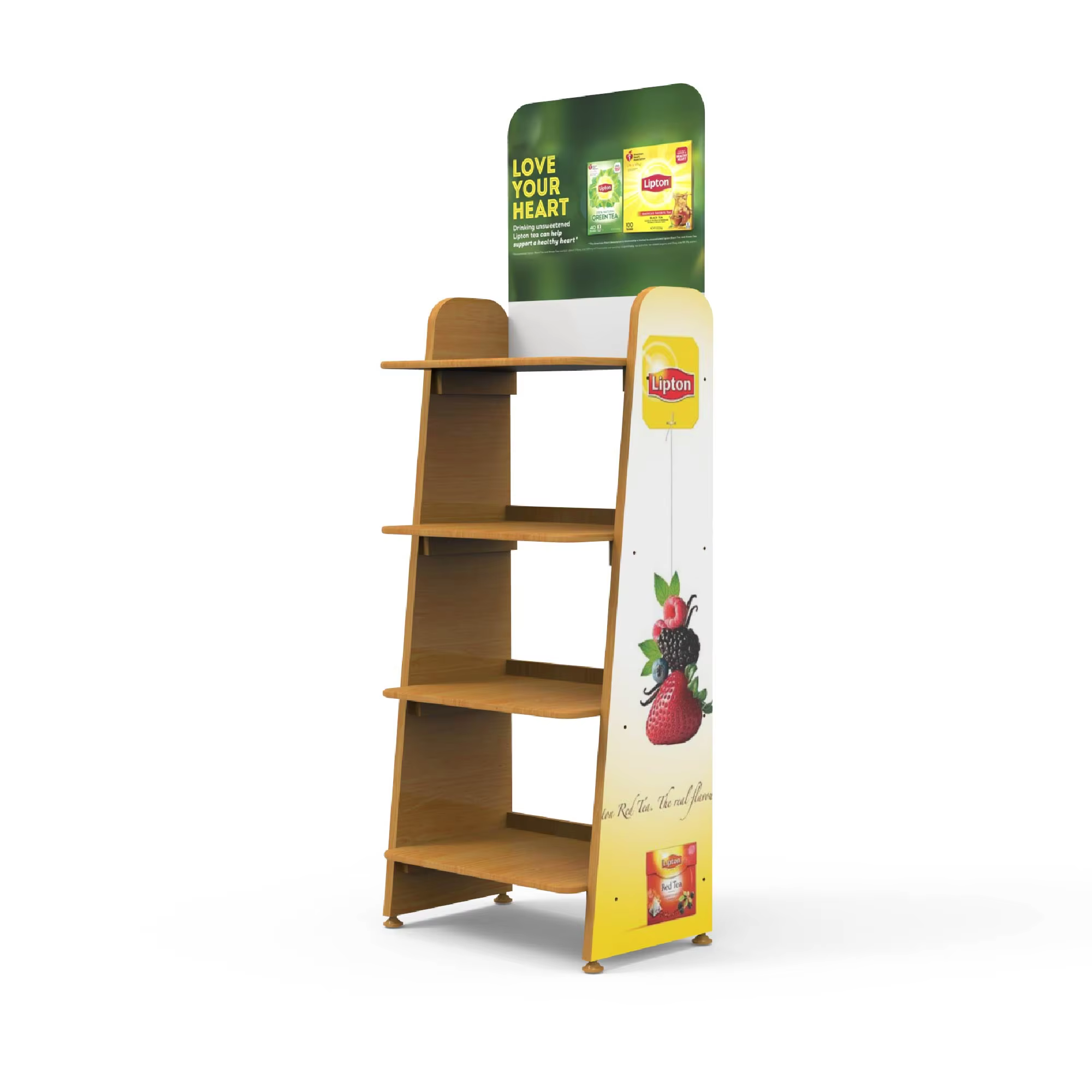 Customized Pine Wood Floor Retail Display Rack for Brand Marketing supplier