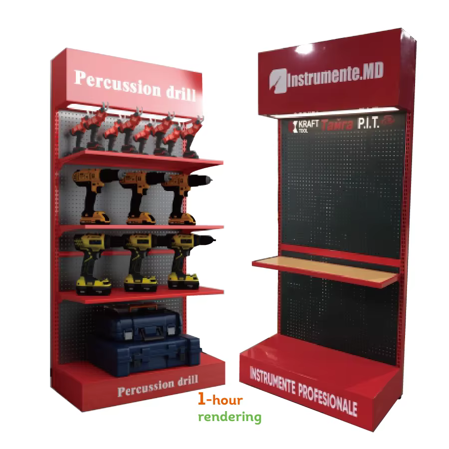 Apache Custom Single-Sided Metal Pegboard Hook Tool Display Stand for Auto Repair Shop and Factory Use supplier