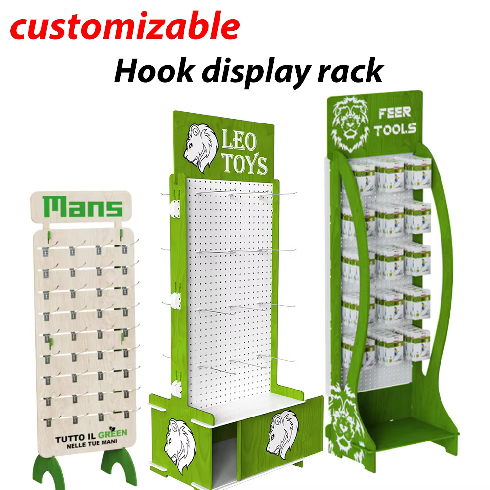 Customizable Wooden Display Racks Movable and Rotating Toy Stand for Retail Stores Supermarkets Toy Stores for Plywoo details