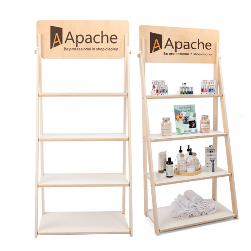 Kundenspezifizierbares Holz-Display-Rack für Kosmetikgeschäfte Qualitäts-Display-Ständer