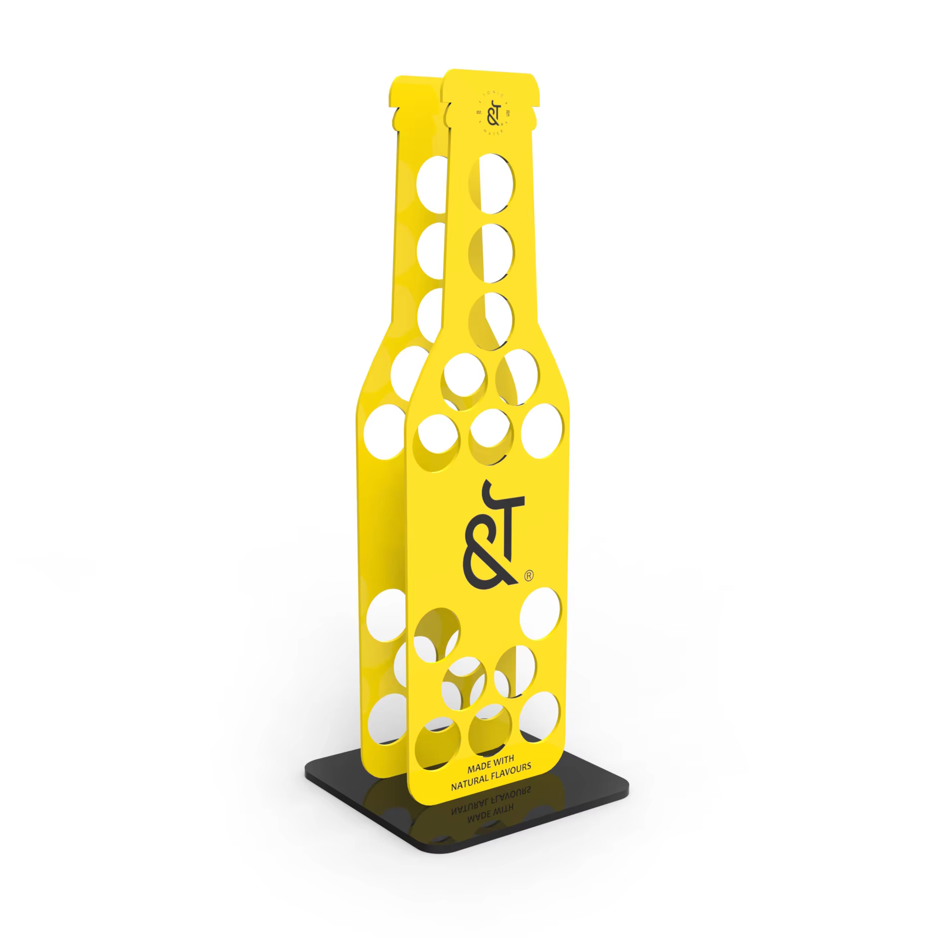 Bottle Shape Acrylic Tonic Water Display Stand supplier