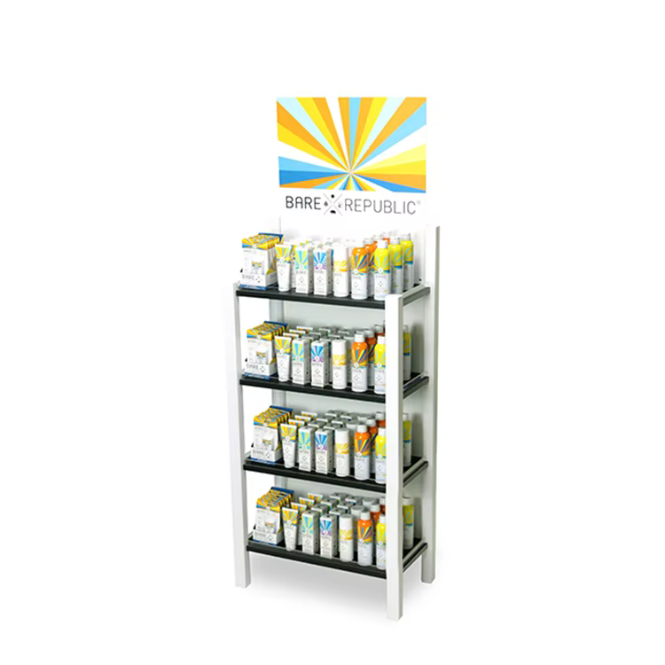Custom Design Beauty Skin Care Display Rack Cosmetic Makeup Counter Top Display Stand for Retail Market Shop factory