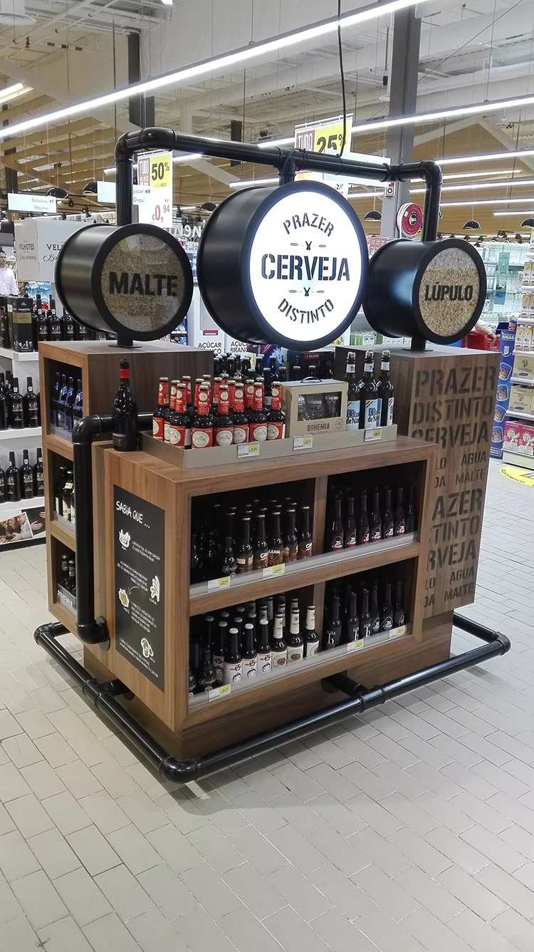 Apache Brand New Design Wooden Red Wine Display Rack for Stores factory