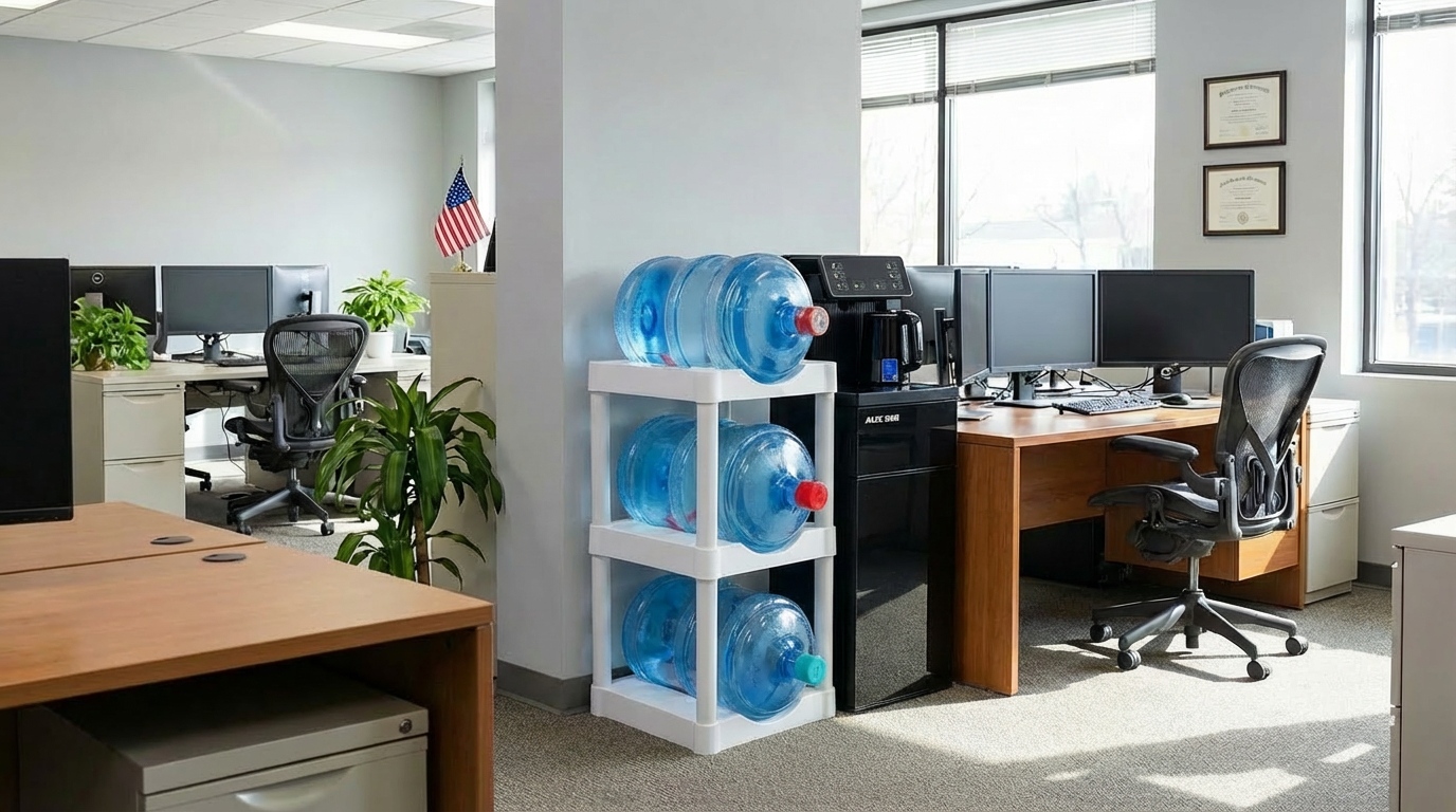 How This Heavy-Duty Water Gallon Storage Rack Optimizes Office Space and Enhances Hydration Efficiency