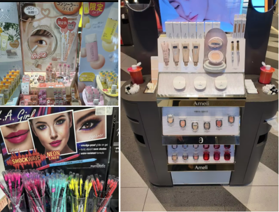 Apache Customized Lipstick  Cosmetic Display Stand Counter Top Display Rack Make up Display Stand for Retail Store Showing Stand supplier