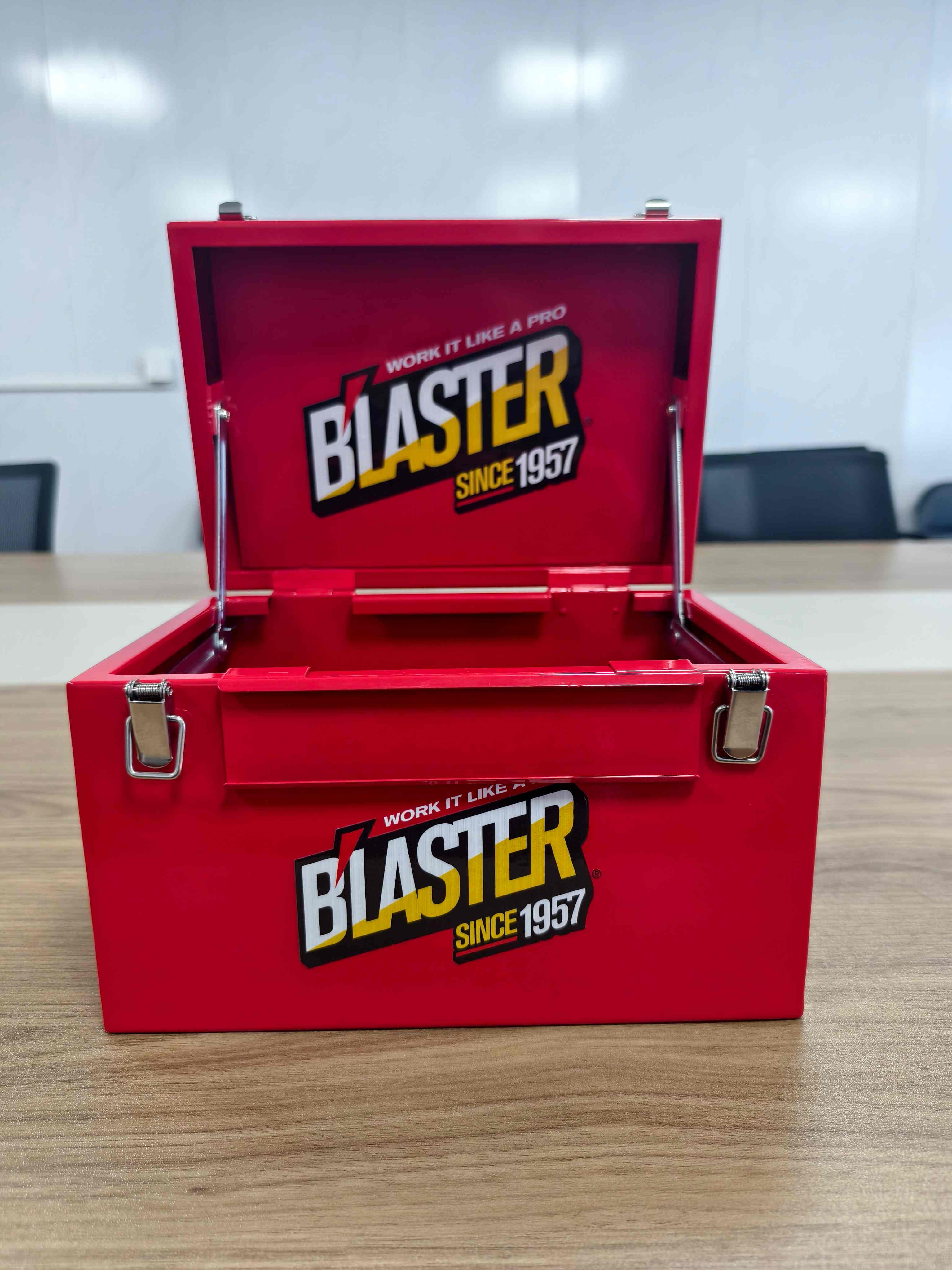Red Blaster Box: Elevating Brand Presence and On-Counter Demonstration-2