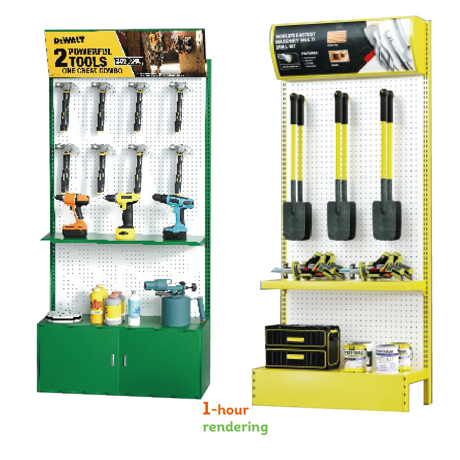 Expositor personalizado Apache de metal con ganchos para tablero perforado, para herramientas de ferretería, taller de reparación automotriz y uso en fábrica