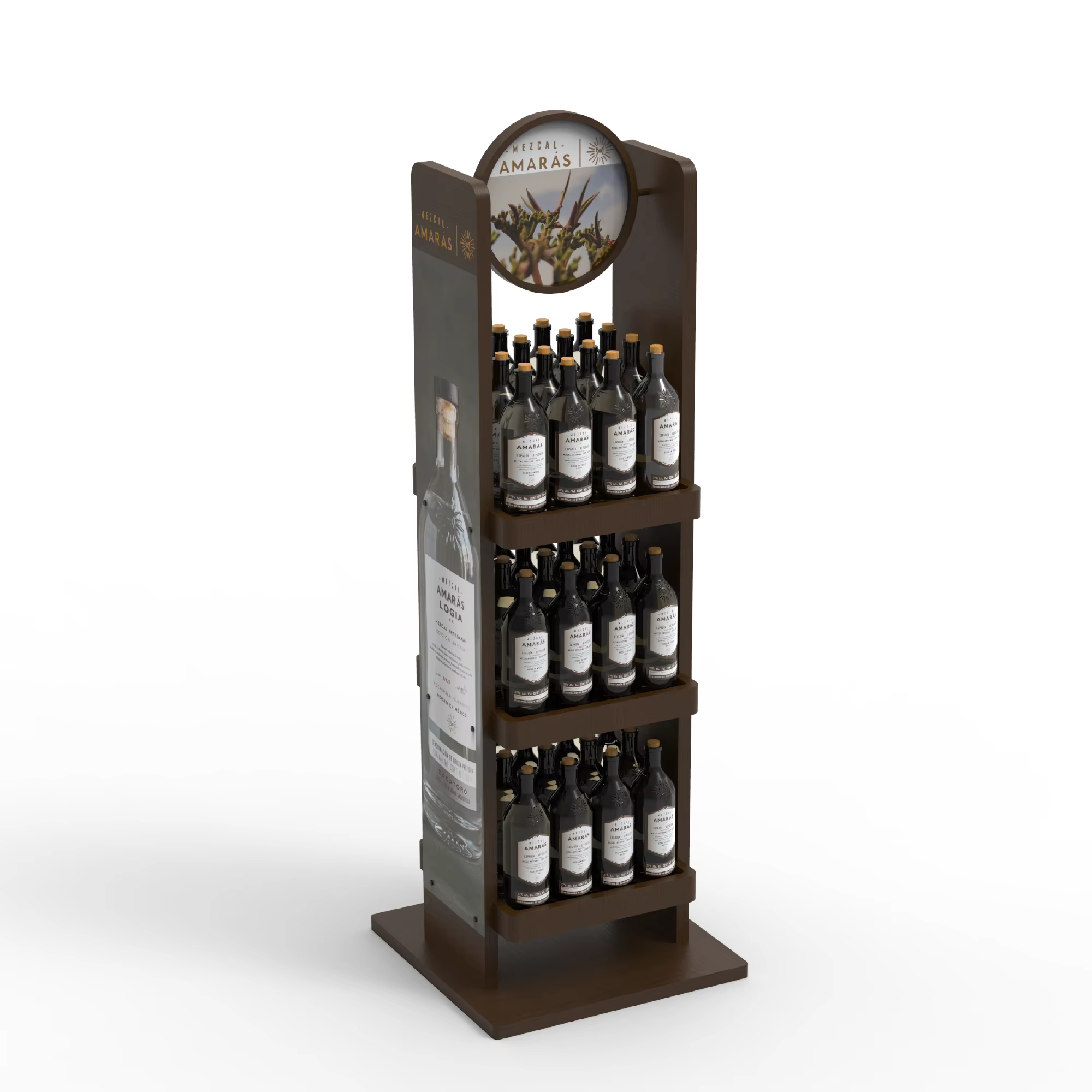 Apache Customized Metal Beverage Merchandising Display Stand Vertical Vendor Rising Shelf for Bottle and Can Storage for Store factory