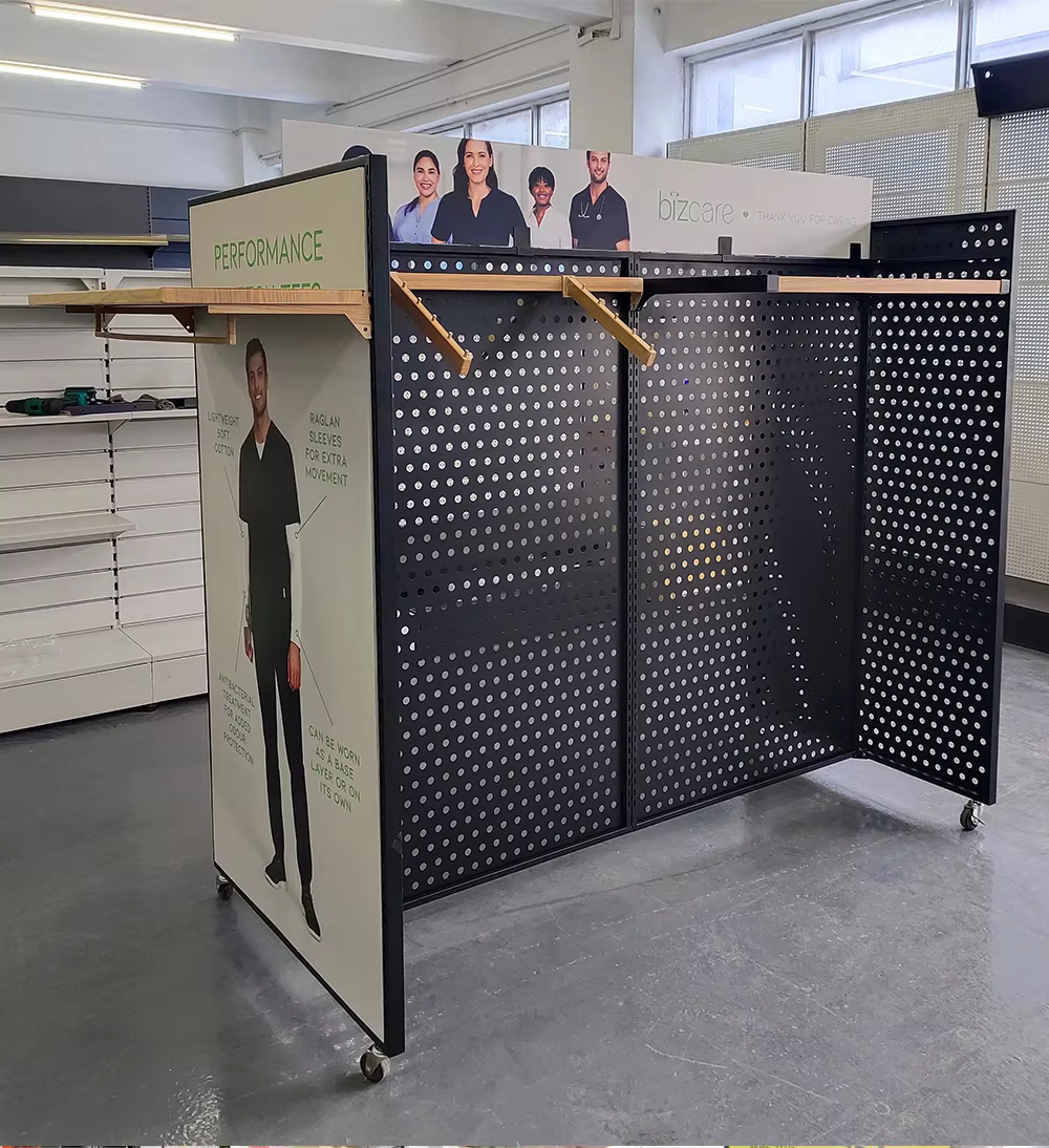 Custom Durable Metal Display Racks High-Weight Capacity Stands for Retail Store & Supermarket supplier