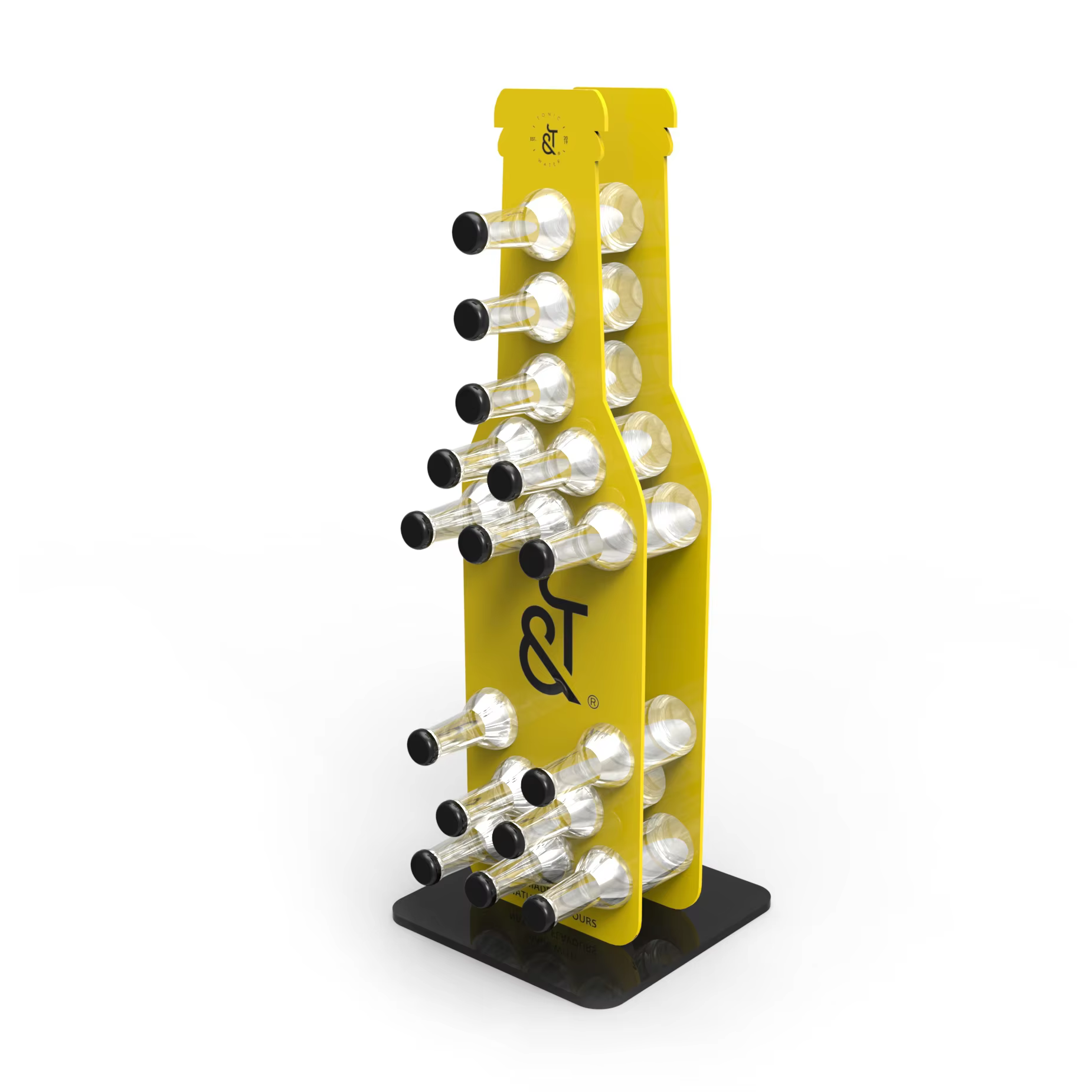 Bottle Shape Acrylic Tonic Water Display Stand factory