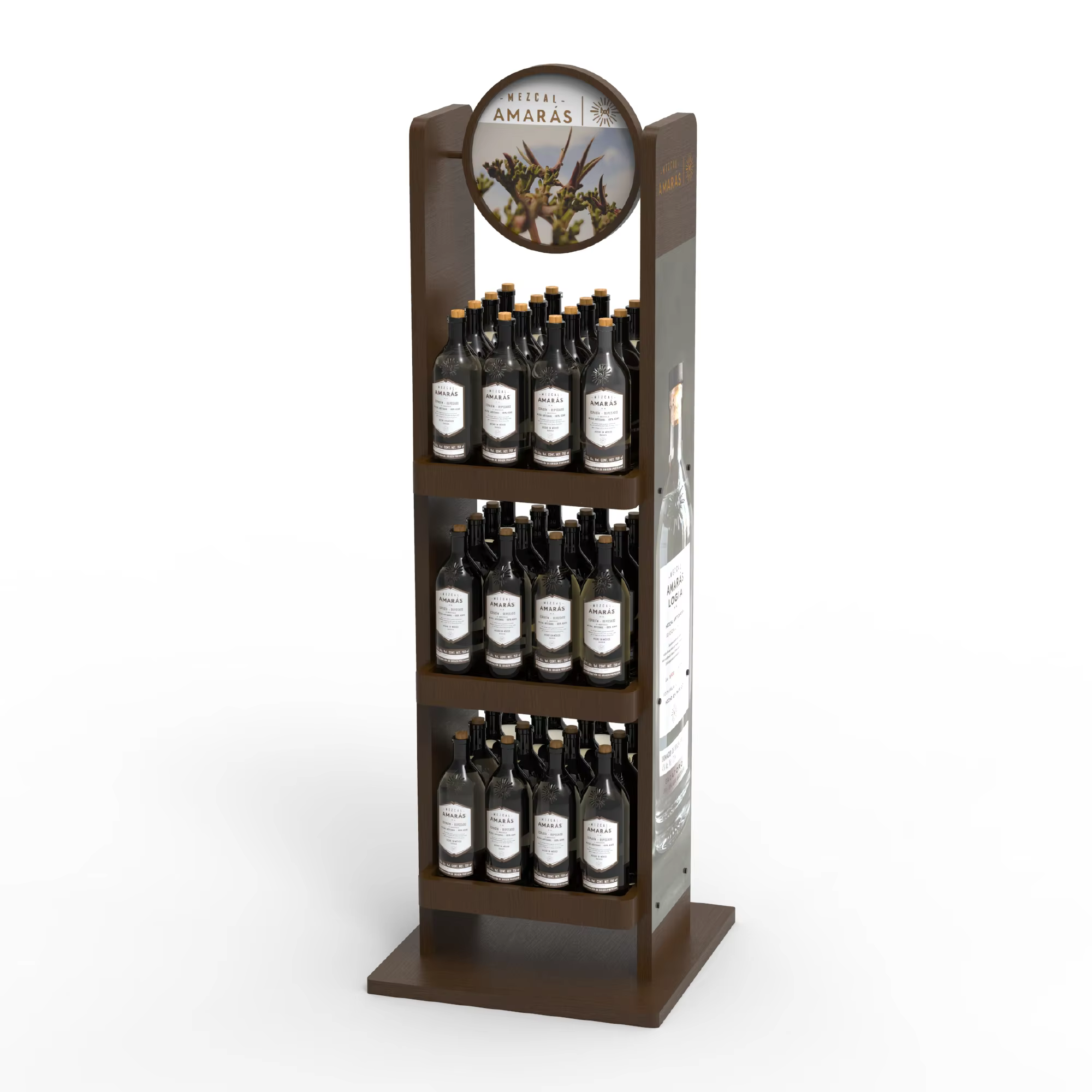 Customized Pine Wood Floor Retail Display Rack for Brand Marketing supplier