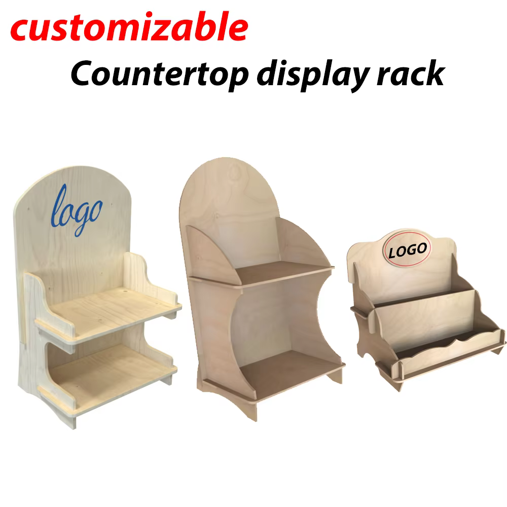Customizable Wooden Display Racks Movable and Rotating Toy Stand for Retail Stores Supermarkets Toy Stores for Plywoo supplier