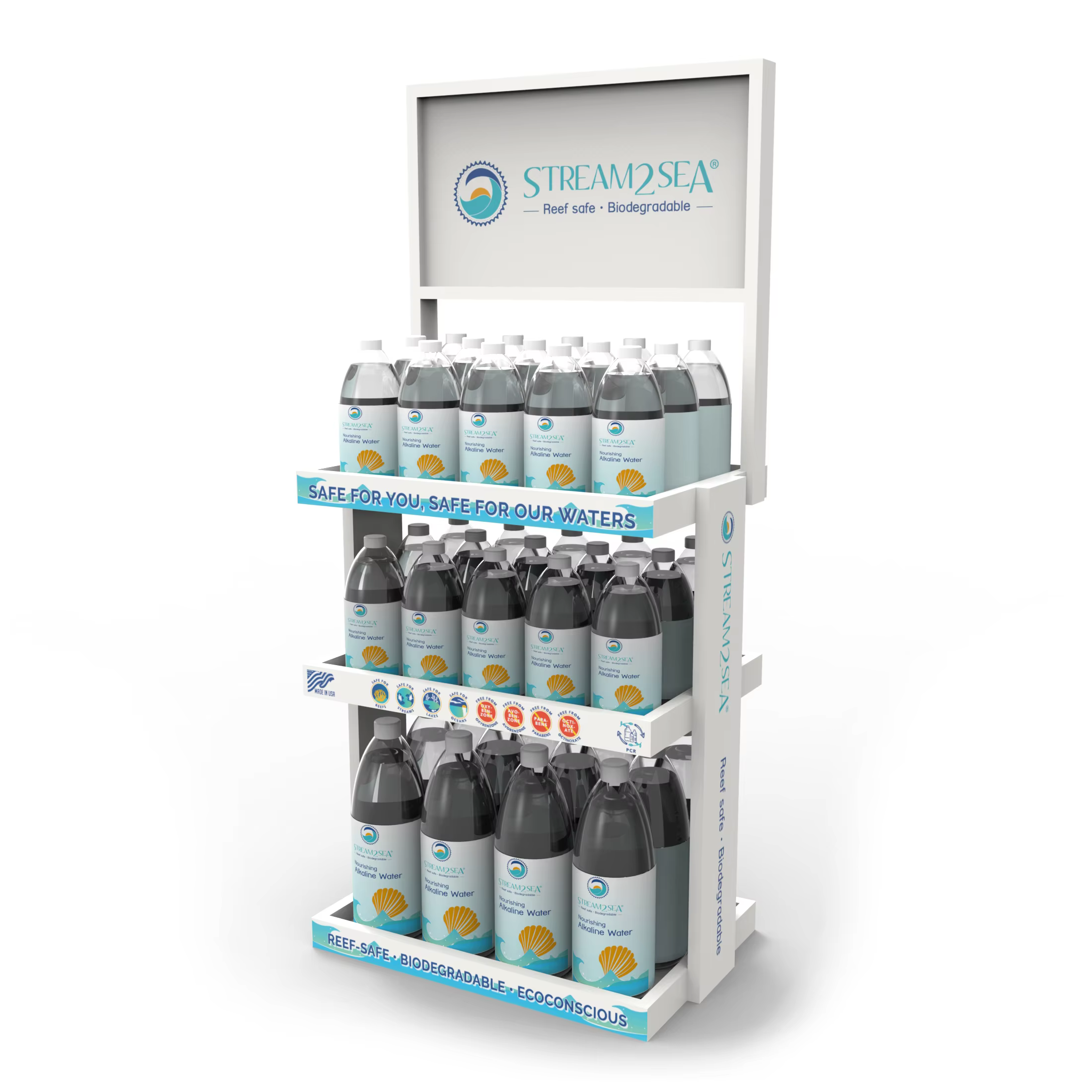 Apache Fashion Mineral Water Display Rack Customizable Floor Type for Hot Stores in Supermarkets details