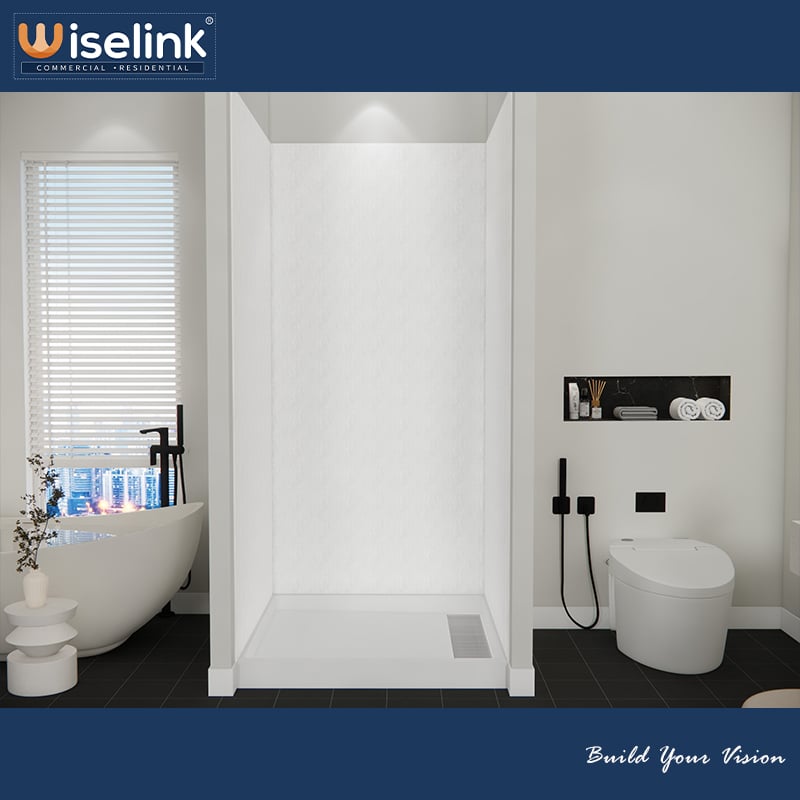 Vertical Vision | Grout Free Cultured Marble Shower Walls