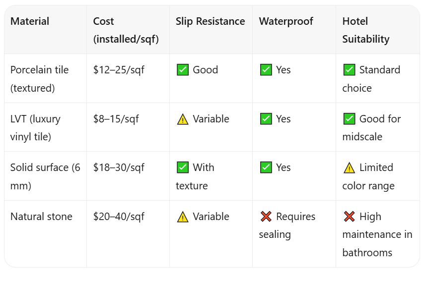 Complete Guide to Hotel Bathroom Renovation Materials