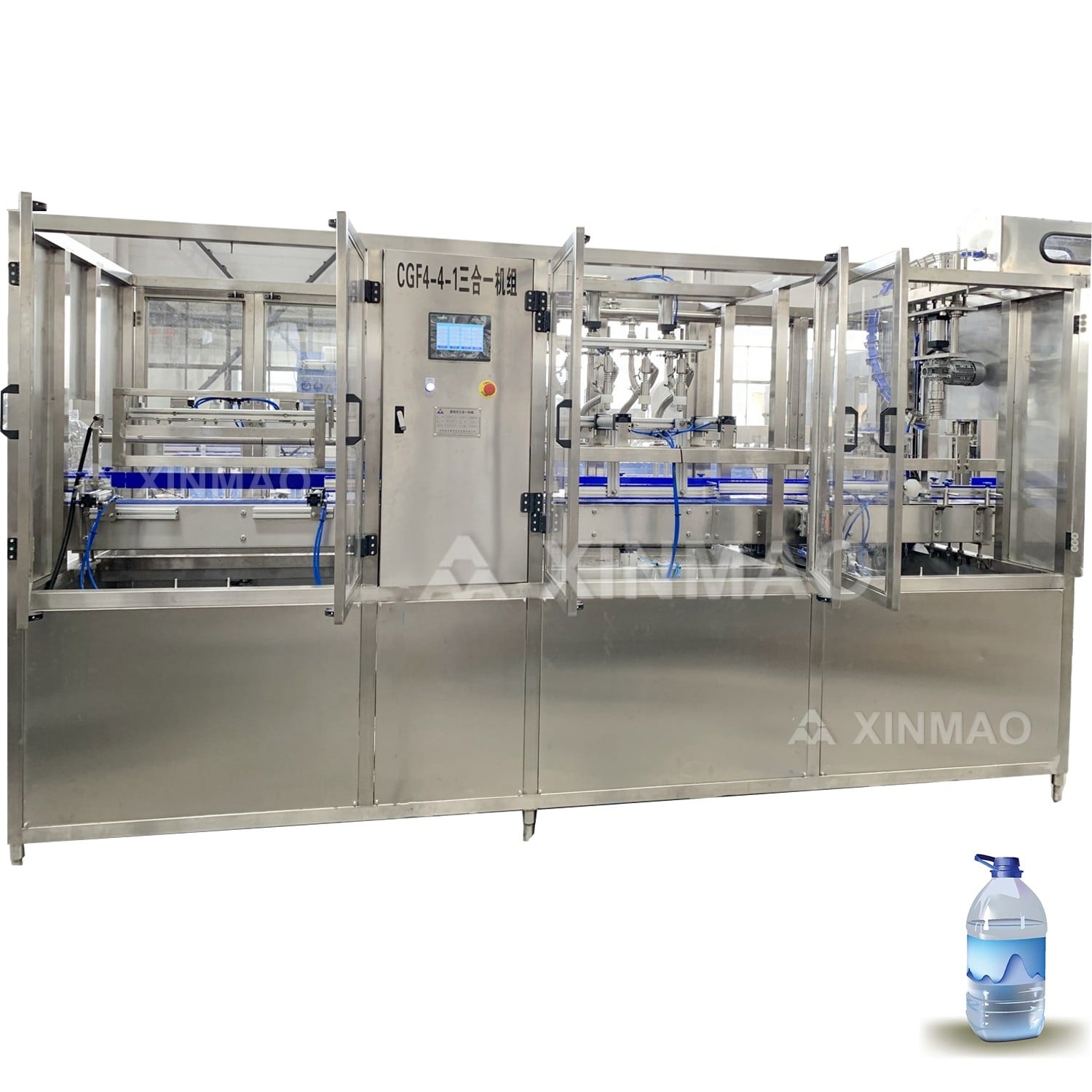 linha de enchimento de água engarrafada PET 600BPH (5L)