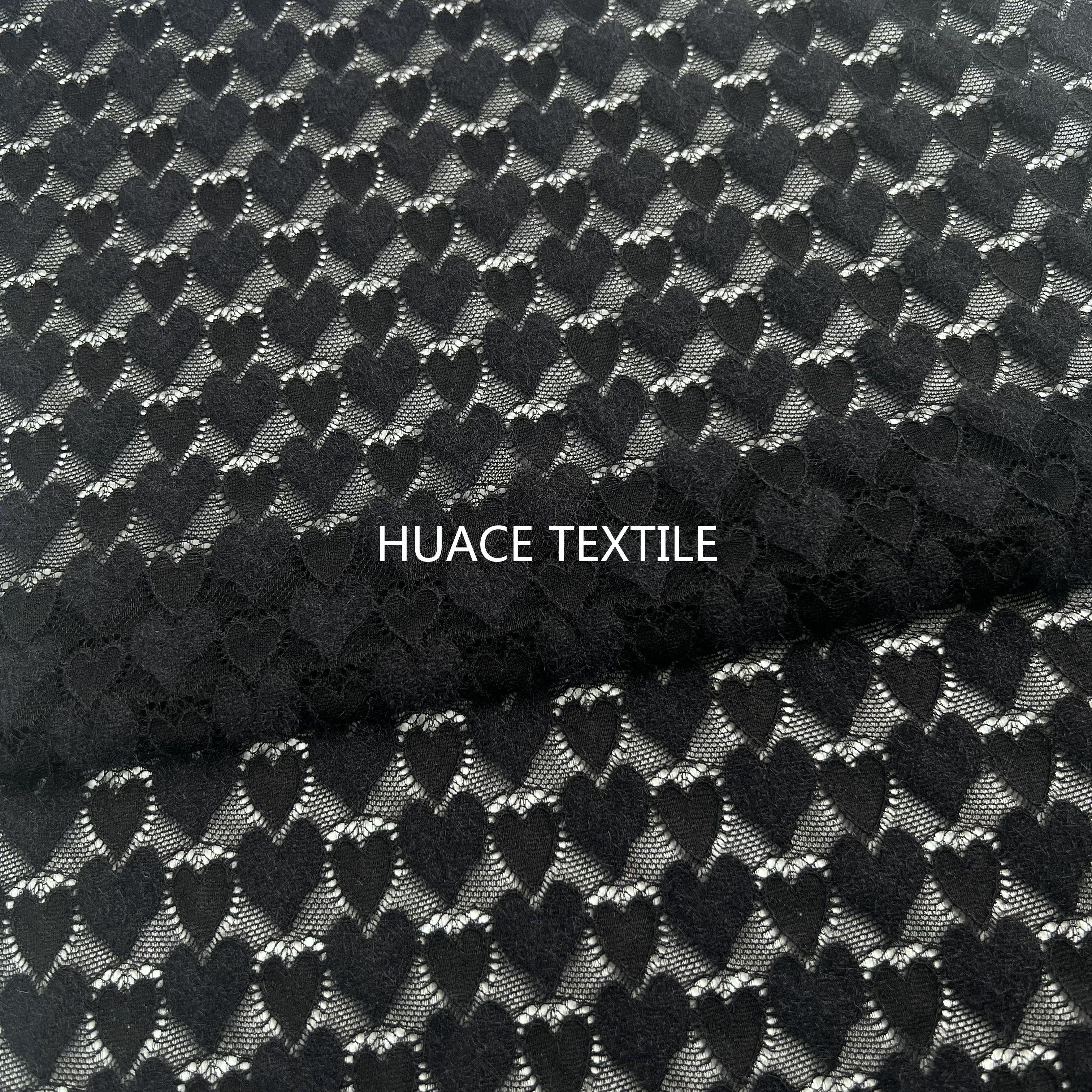 New Style Fashion Nylon Spandex Stretch Jacquard Geometric Lace