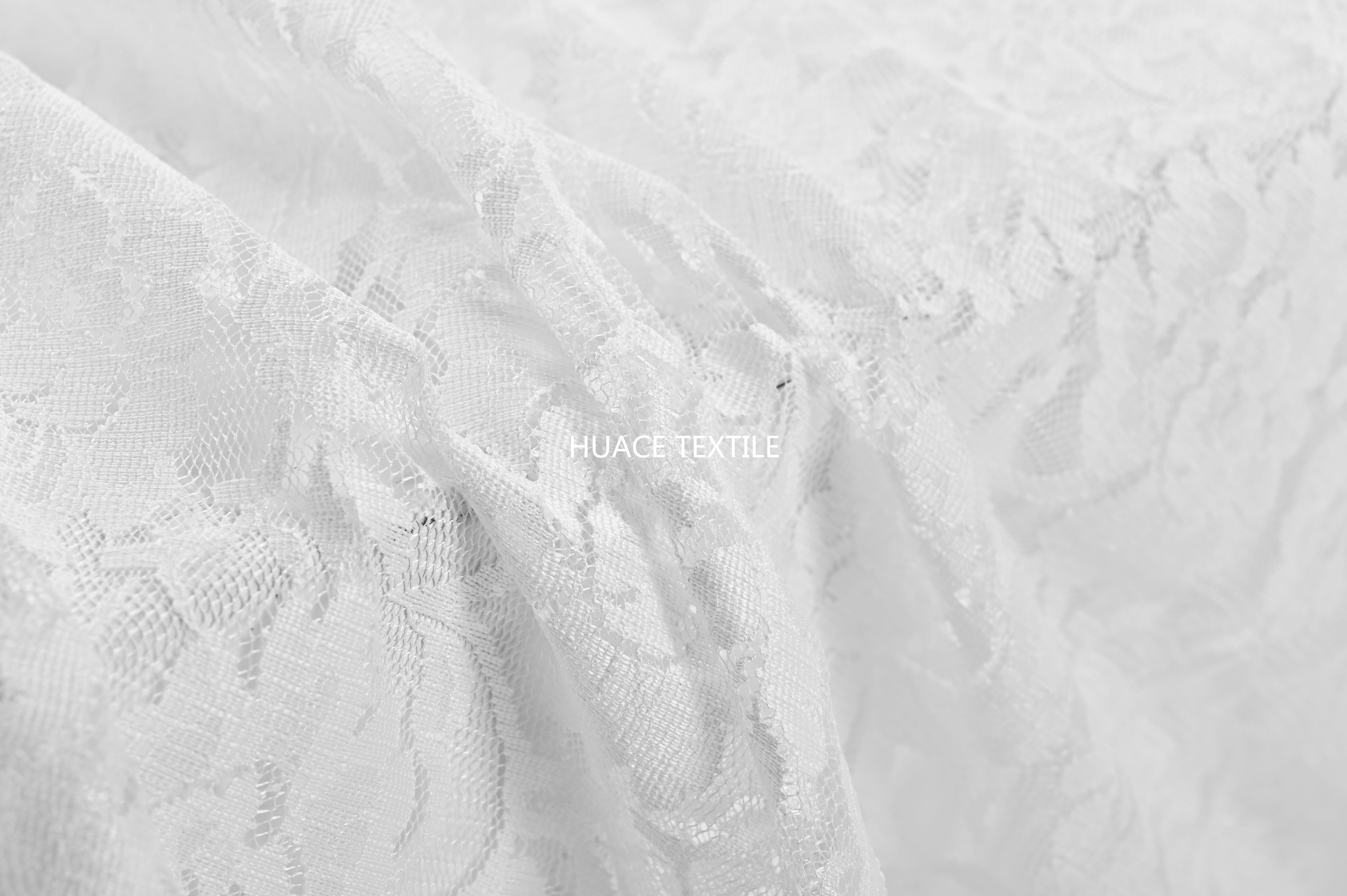 Nouveau style mode polyester stretch jacquard classique flora dentelle