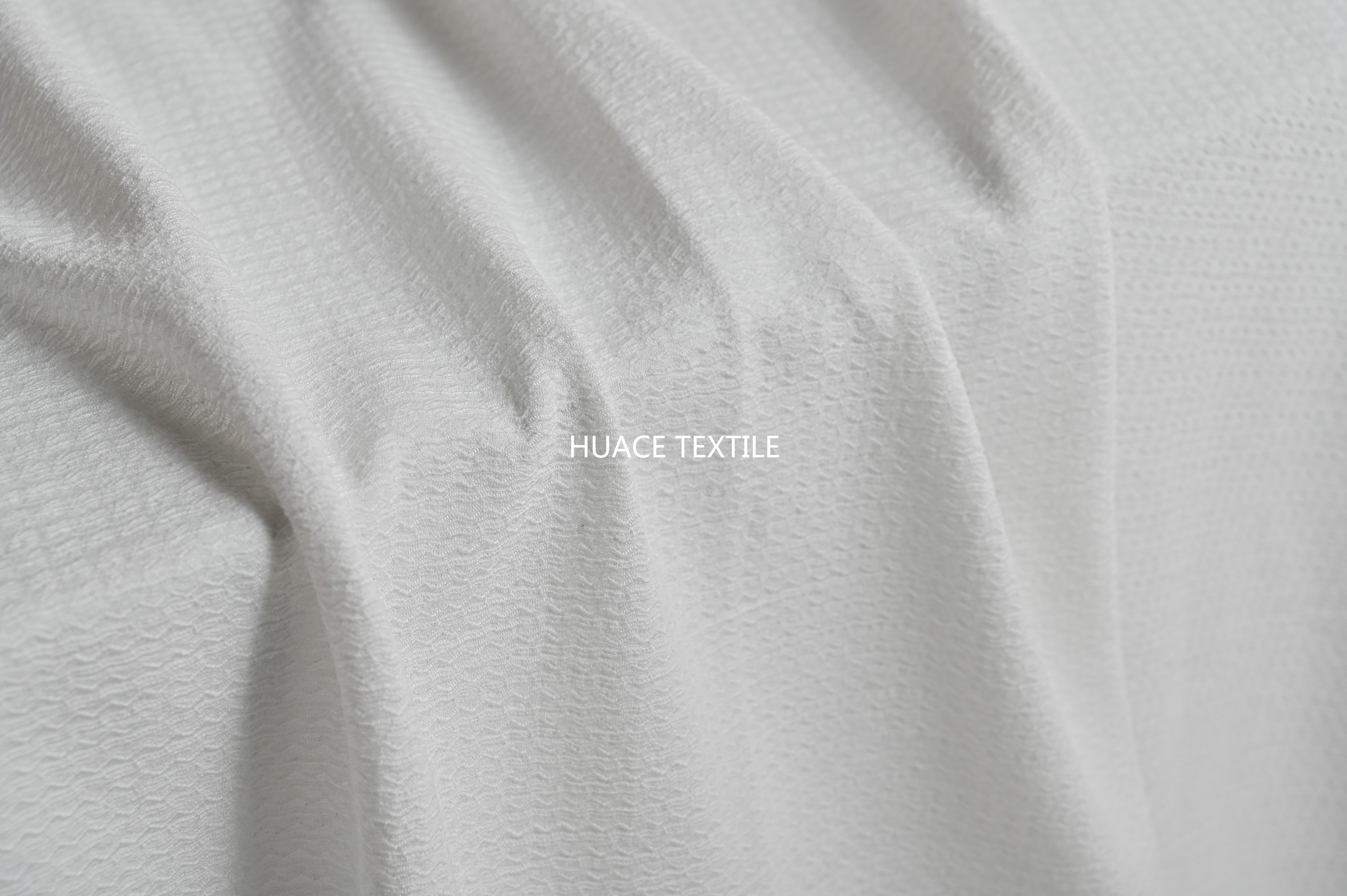 New Style Fashion Polyester Spandex Stretch Jacquard Crepe Fabric