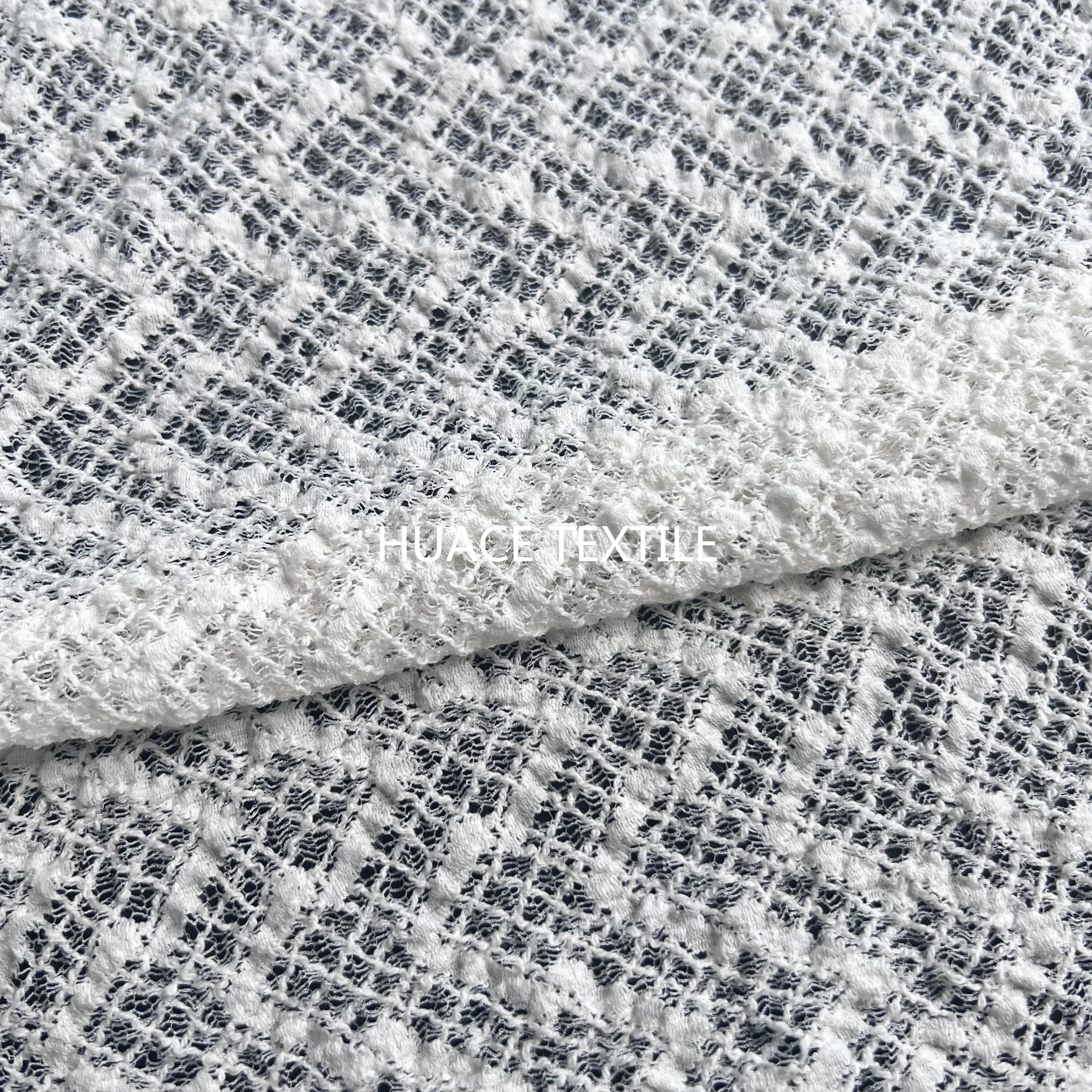 New Style Nylon Fashion Spandex Stretch Jacquard Cotton Geometric Lace