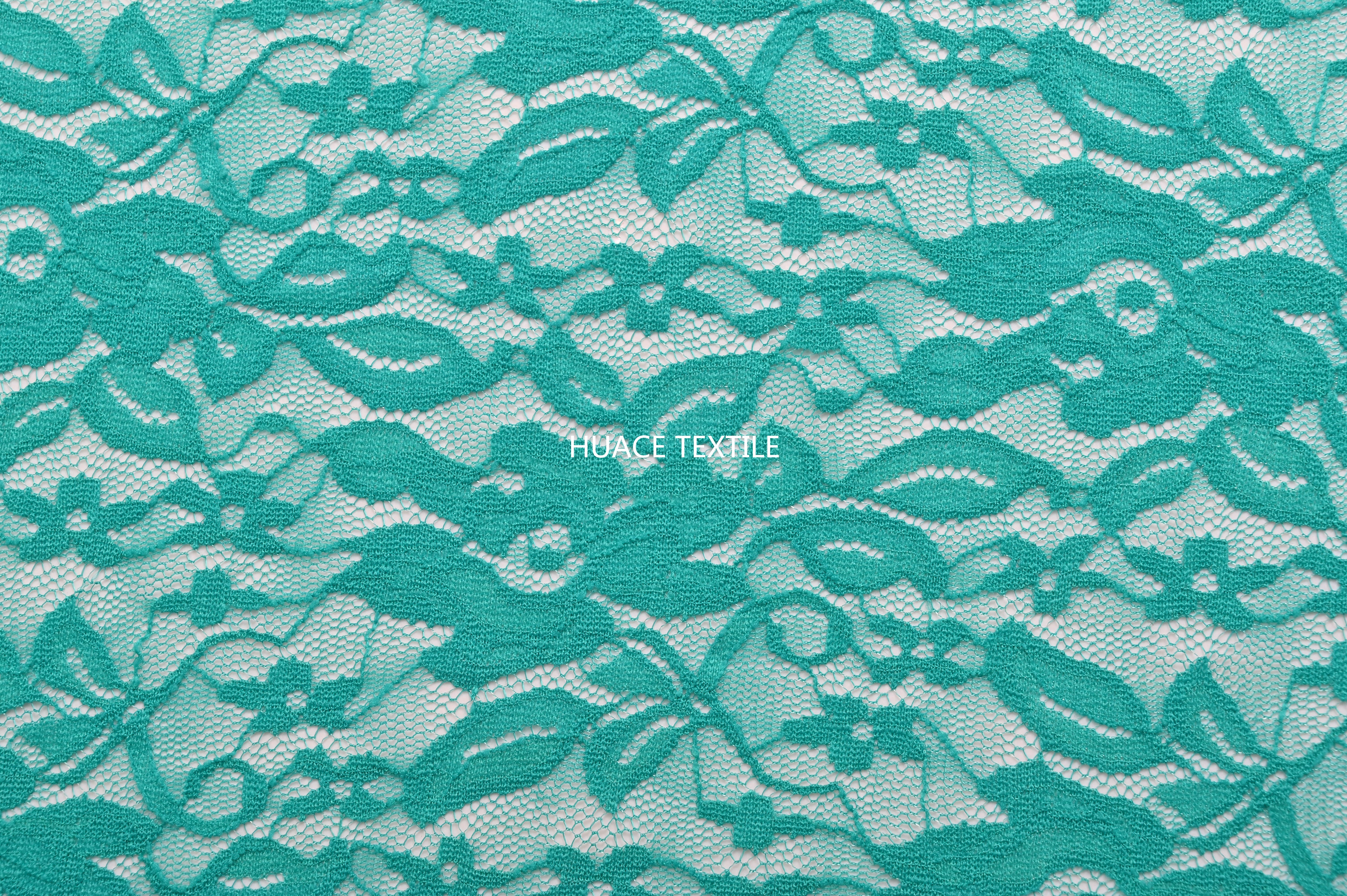 New Style Green Nylon Stretch Tulle Classic Flora Lace
