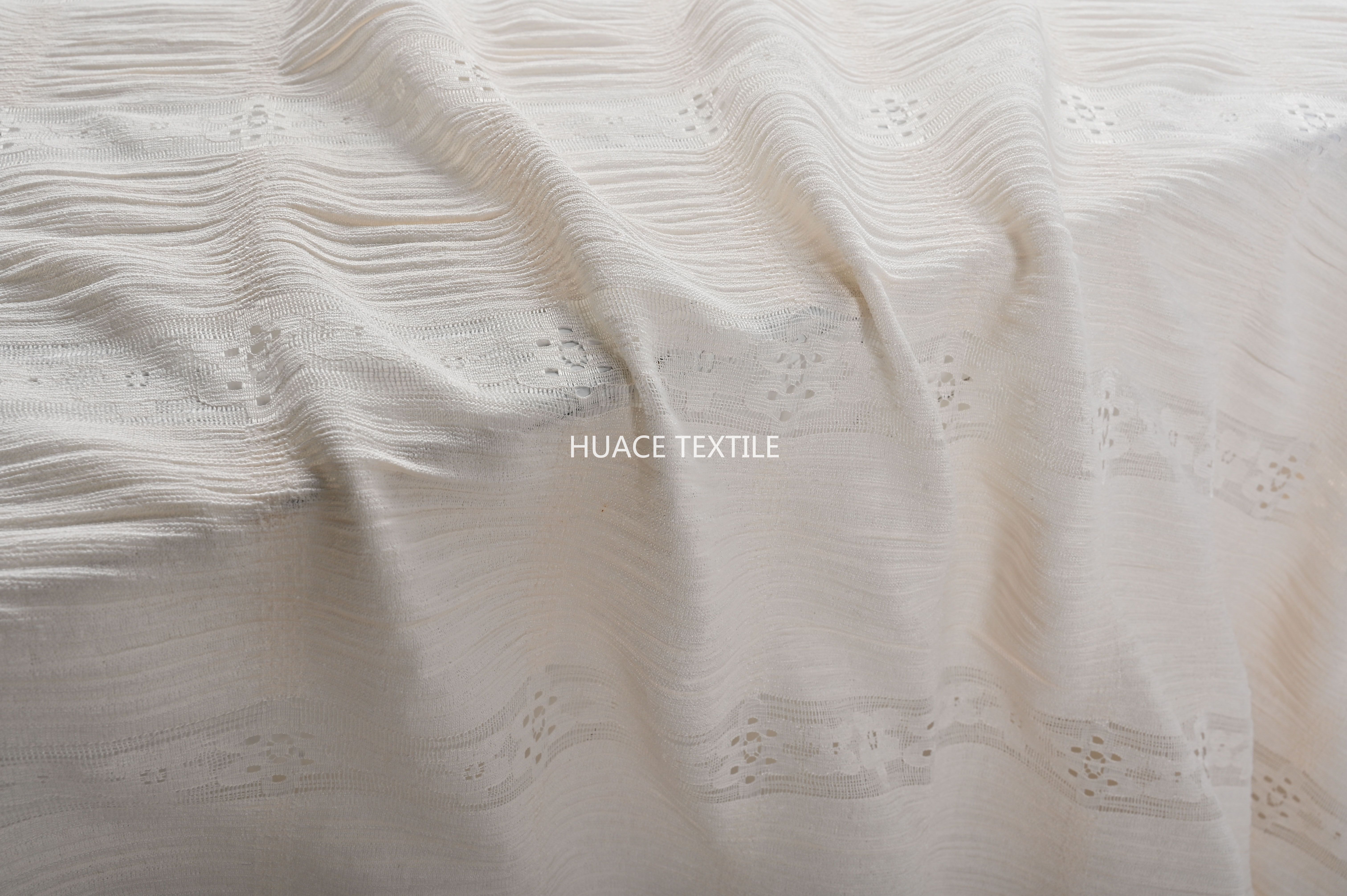 New Style  Fashion Polyester Spandex Stretch Jacquard Crepe Fabric
