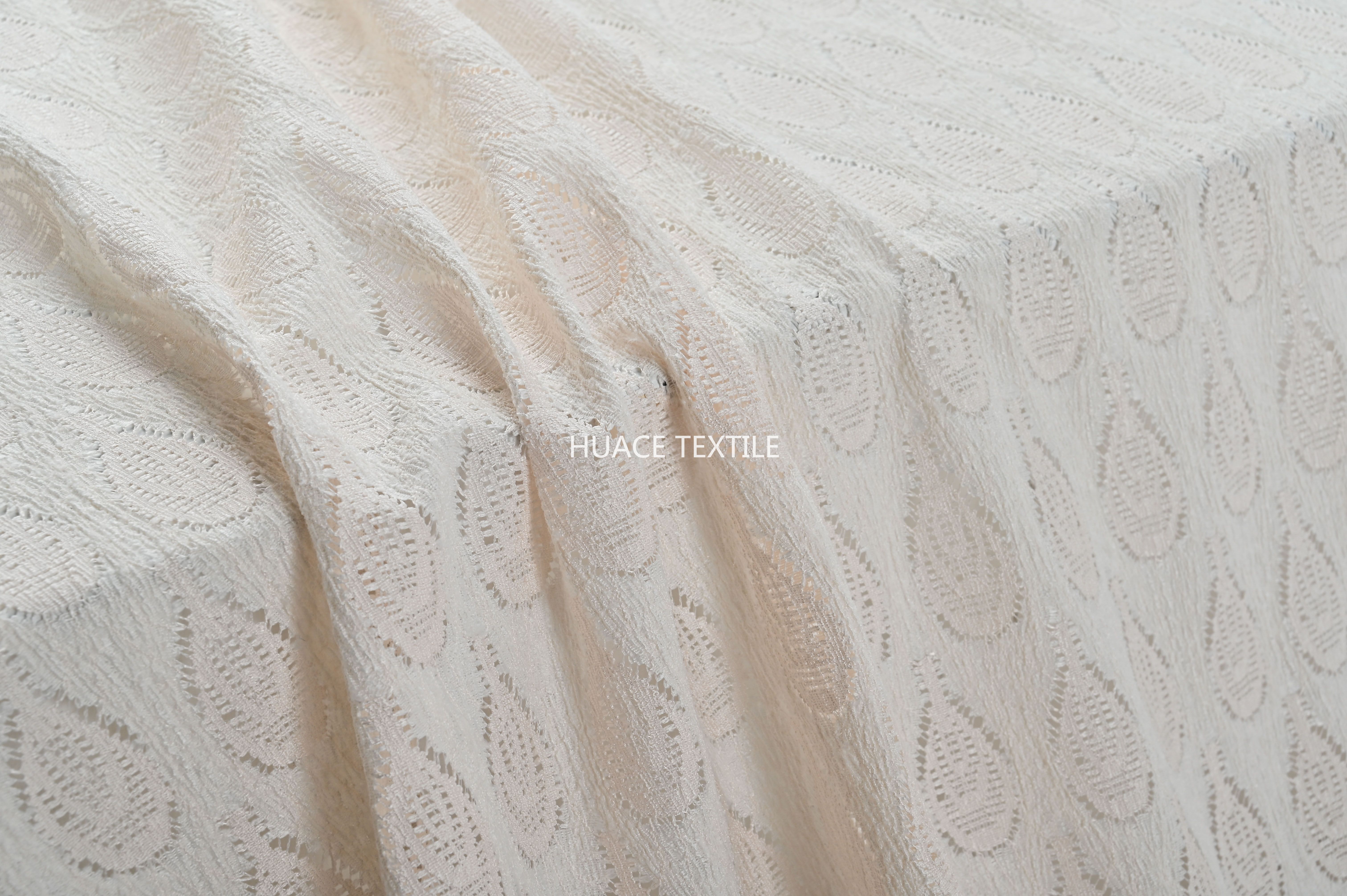New Style Fashion Polyester Spandex Stretch Jacquard Crepe Fabric