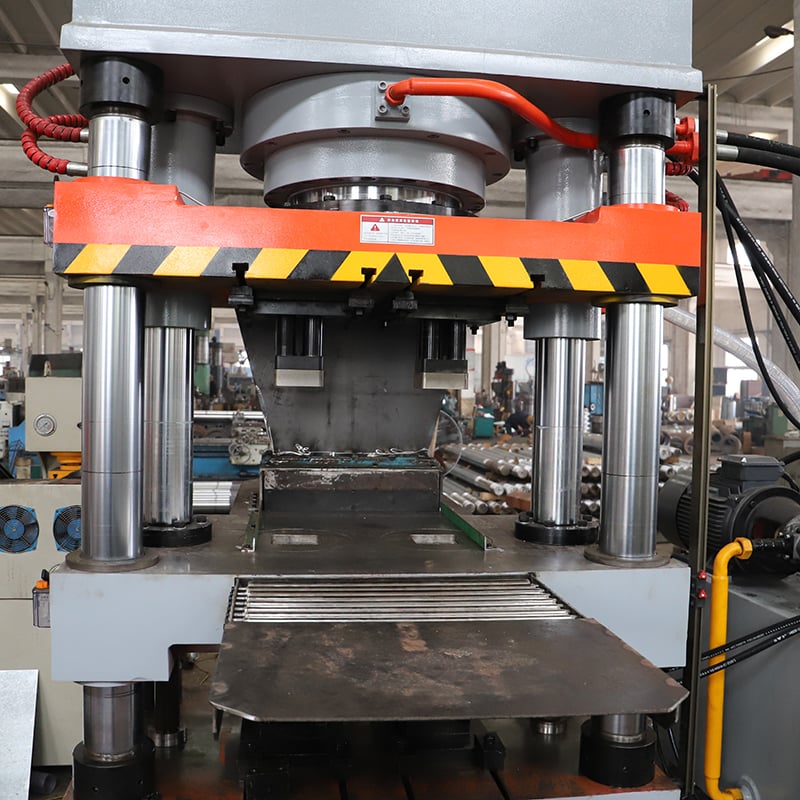 The 800-ton salt block press