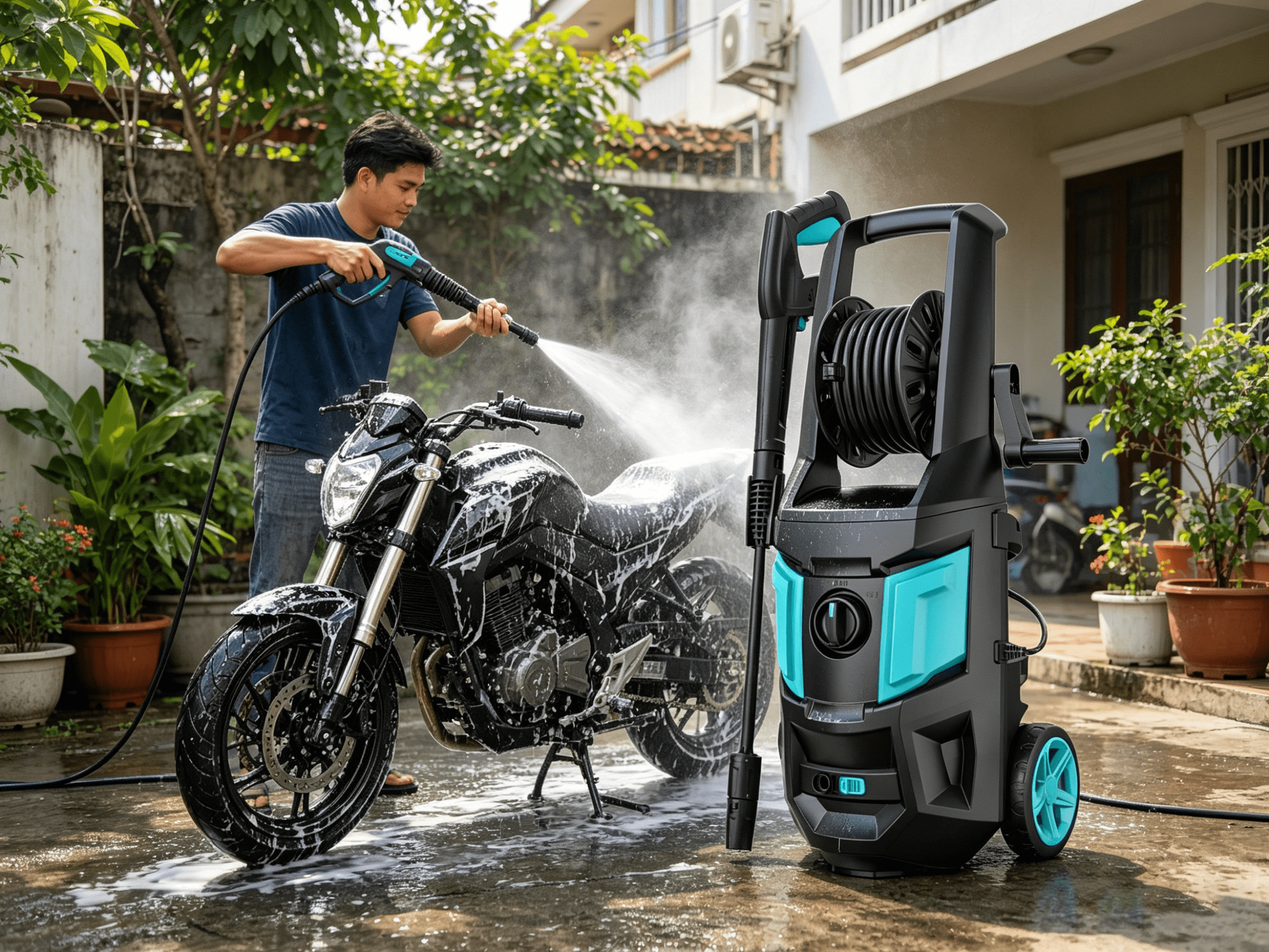 Boost productivity and effectiveness with our electric pressure washer