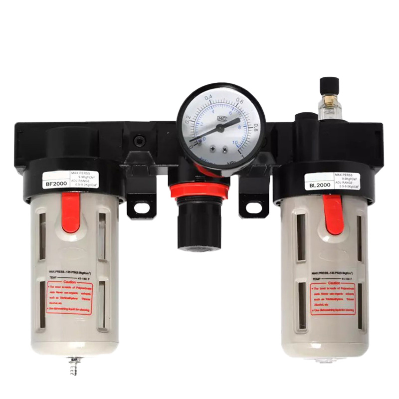 Bronplante Bf + BR + BL gasbronverwerker BC2000 drievoudige olie-water separator drukregulatorfilter