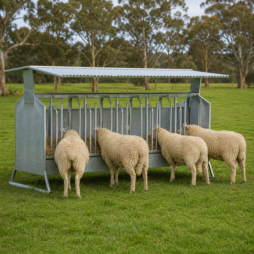 Precision Galvanized Steel Sheep & Horse Livestock Feeders Fabrication