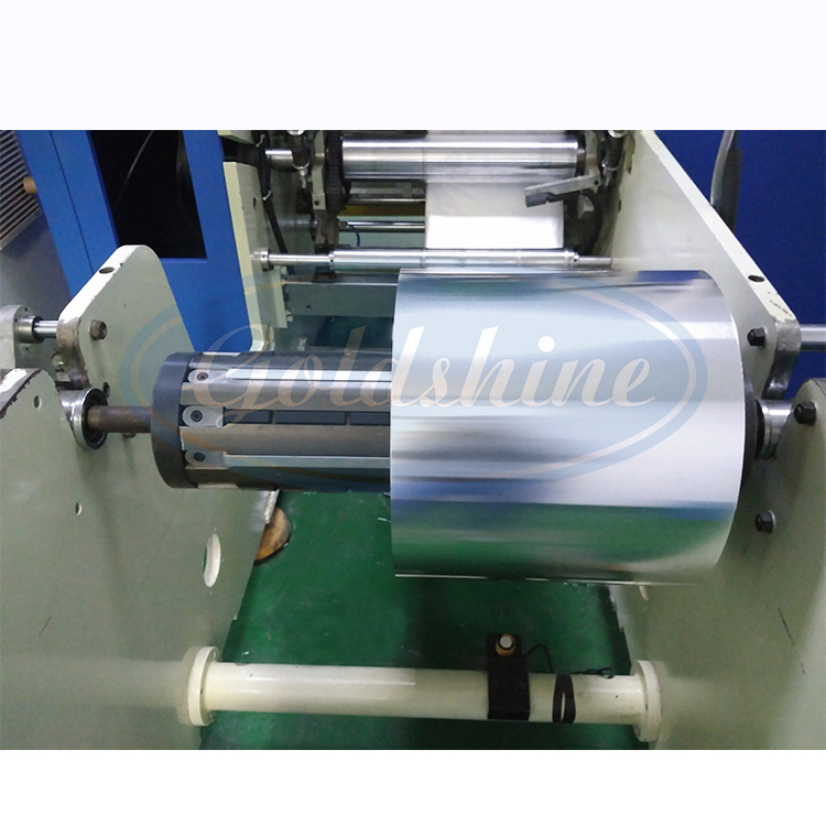 Automatic aluminium foil rewinding cutting machine
