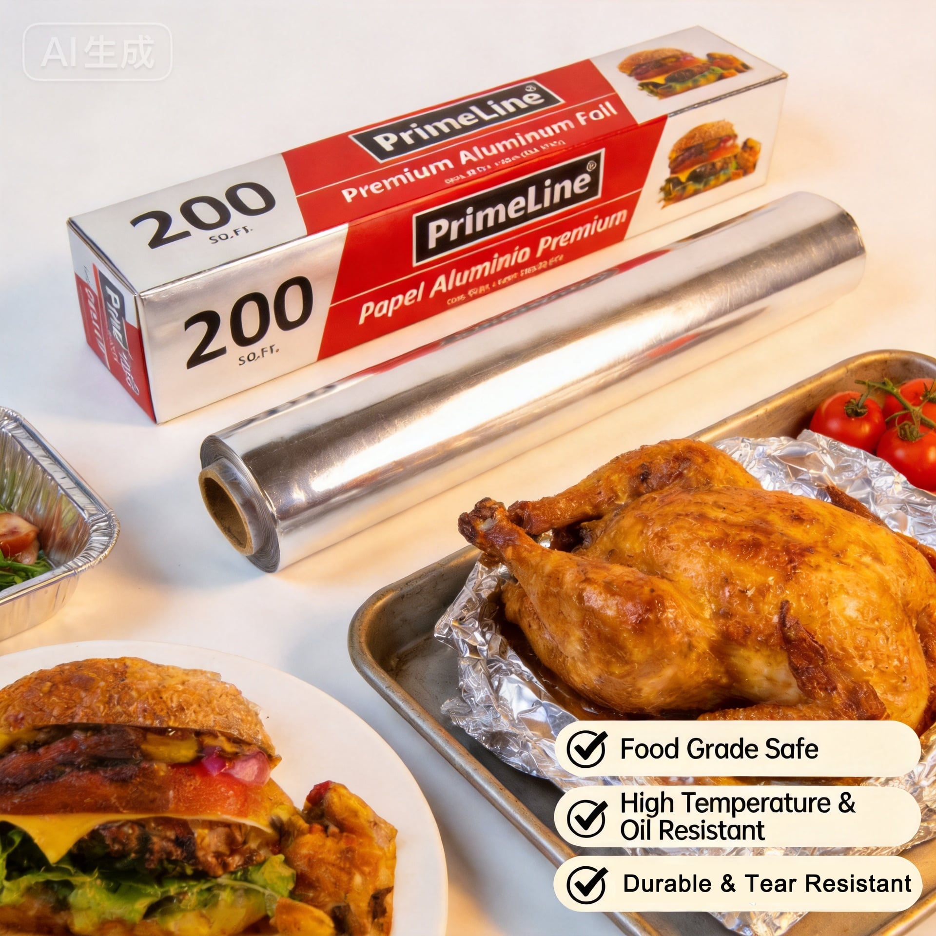 8011 oder 200 SQFT Haushalts-Aluminiumfolie zum Verpacken von Lebensmitteln in der Küche