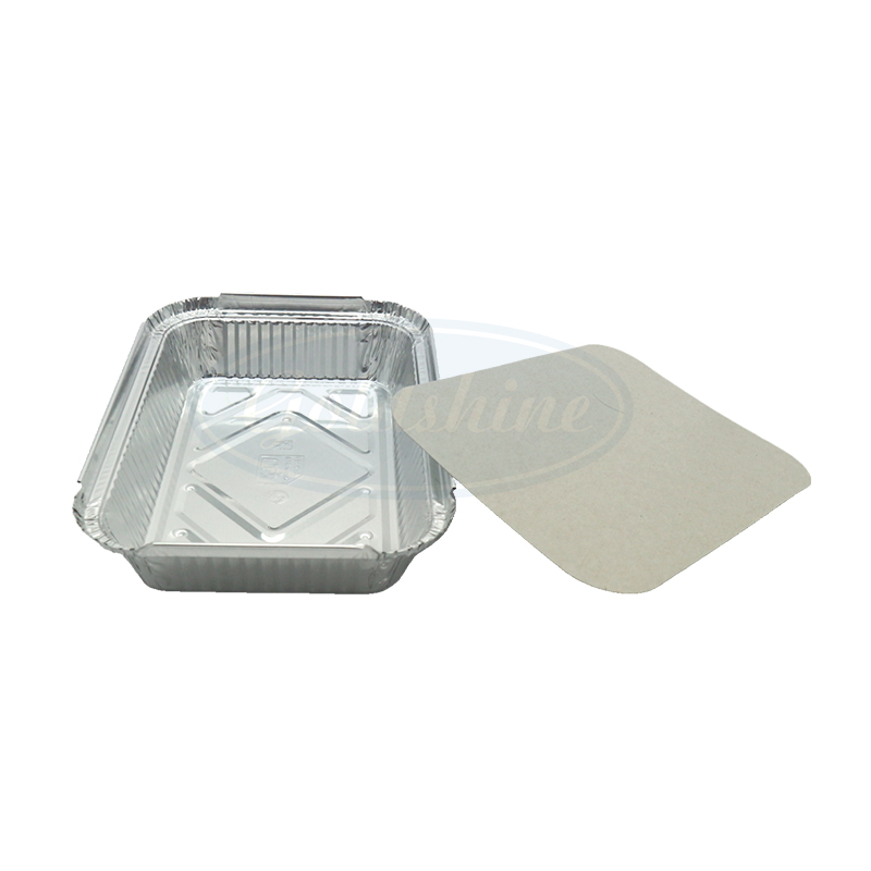 F19534 Einweg-Aluminiumfolien-Behälterbox mit Deckeln