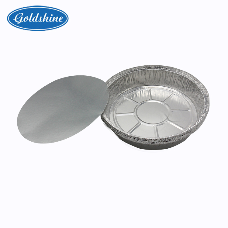 contenant alimentaire rond en aluminium jetable de 500ml, épaisseur 60 microns