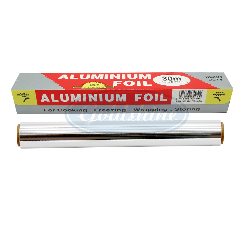 Weichpackung 14 Mikron 30 m Haushalts-Aluminiumfolie Rolle