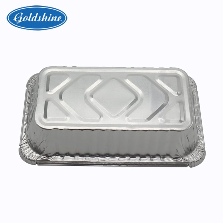 2200ml 77.4 oz volume rectangular take-out aluminum foil food storage container pans