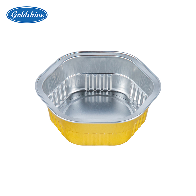 Aluminiumfolienbehälter mit Deckel zum Backen