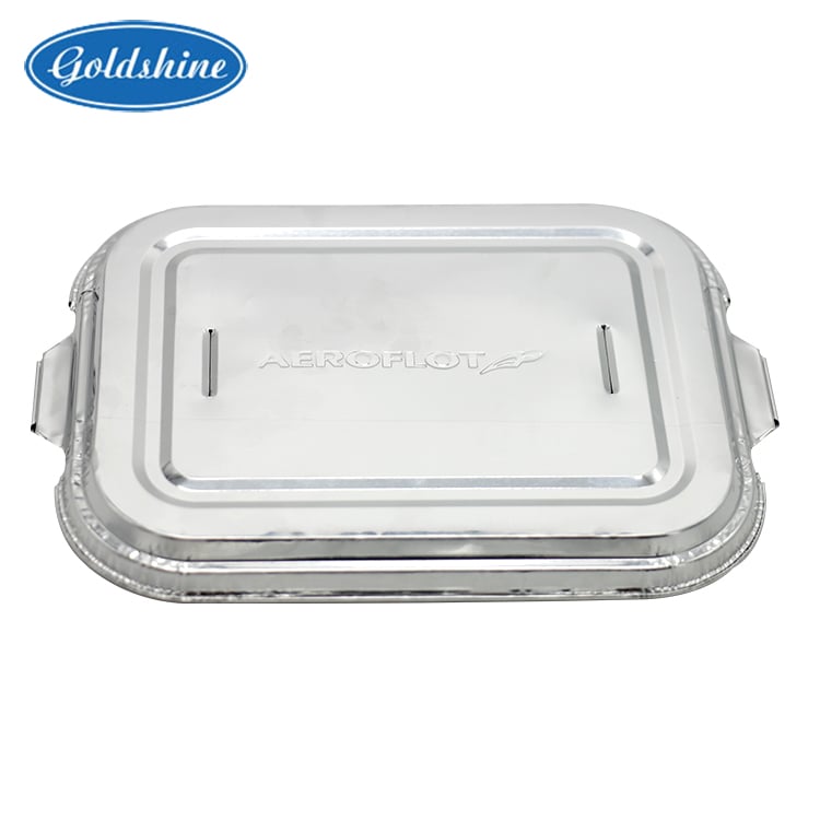 Fluggesellschaft Alufolie-Lebensmittelbehälter Mitnehmen-Container mit Deckel