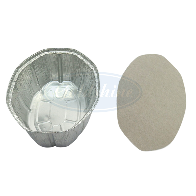 T25385 Lebensmittelverpackungspapier ovale Aluminiumschale