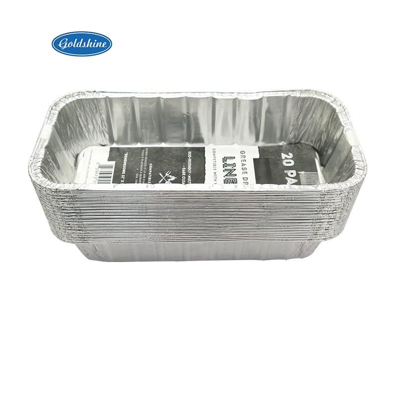 rechteckige, im Markt beliebte Größe, Dispenser-Aluminiumfolie-Einweg-Lebensmittelverpackungscontainer mit Deckel