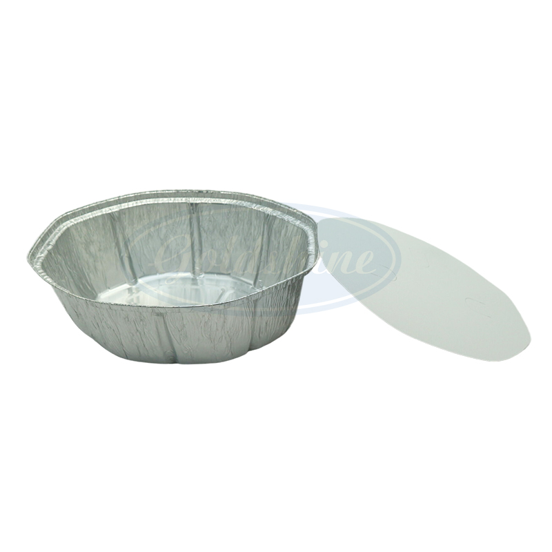 T25385 Lebensmittelverpackungspapier ovale Aluminiumschale