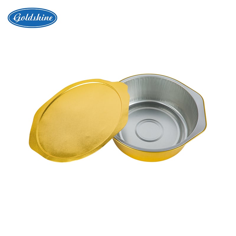 Aluminiumfolienbehälter mit Deckel zum Backen