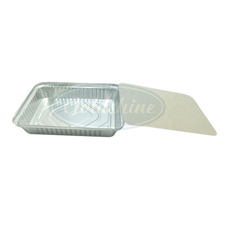 F22536 Lebensmittelbehälter aus Aluminiumfolie zum Backen mit Deckel