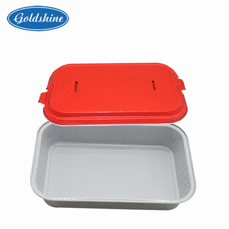 Lebensmittelqualität Fluggesellschaft Lebensmittelverpackung Alufolien-Container mit Deckeln