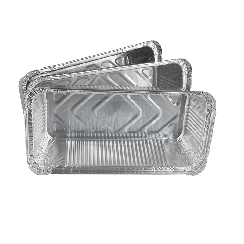 2200ml 77.4 oz volume rectangular take-out aluminum foil food storage container pans