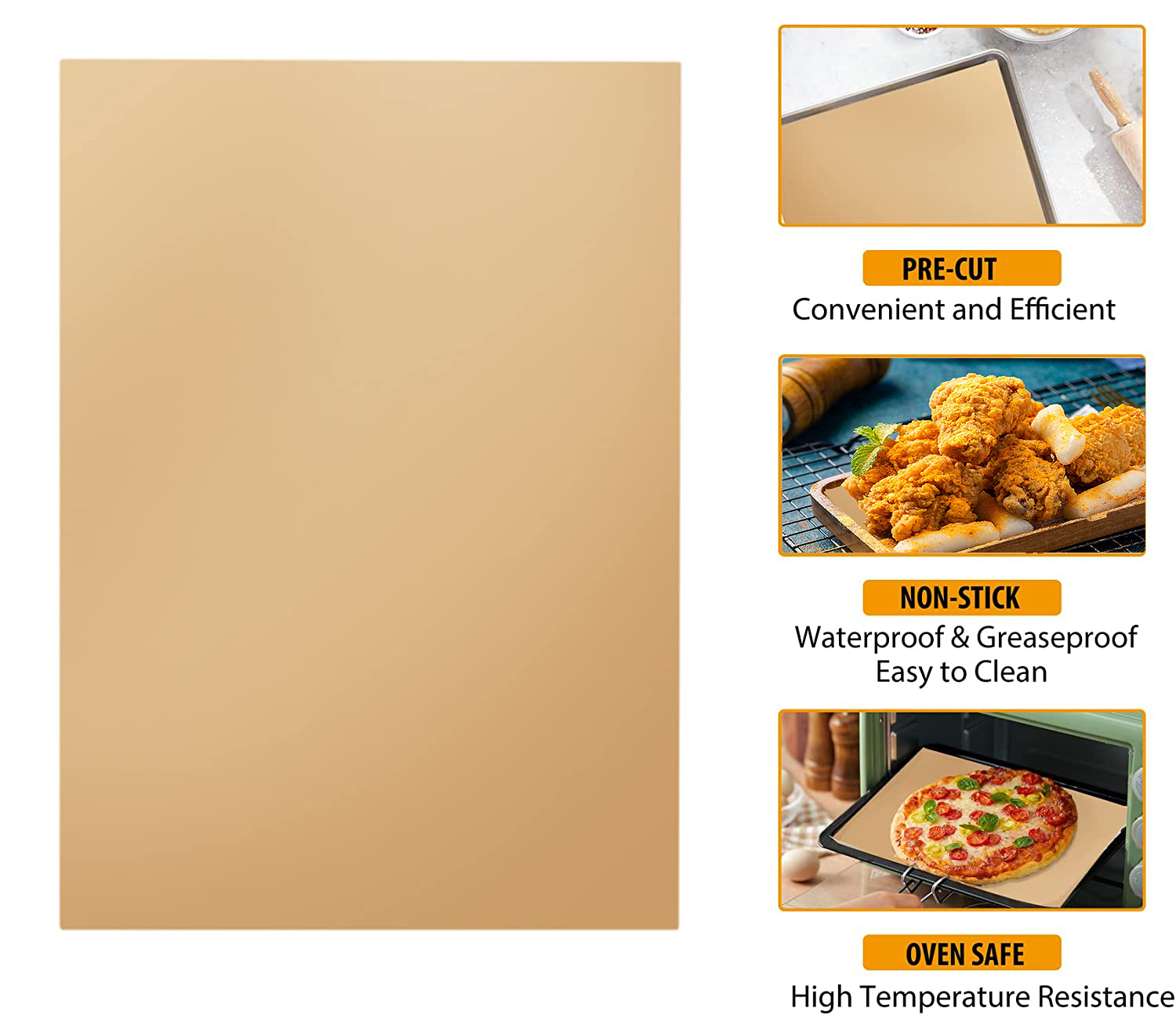 Customize Logo Non Stick Printed Baking Parchment Paper Sheet
