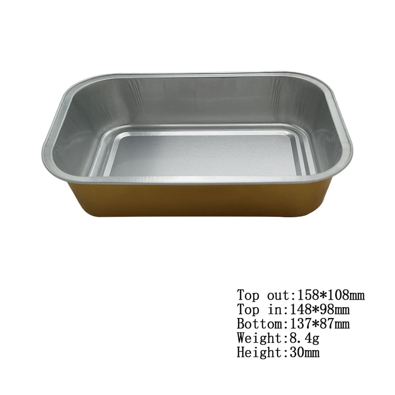 Stapelbare Lebensmittel-Storage-Aluminiumfolien-Container-Box Backbecher